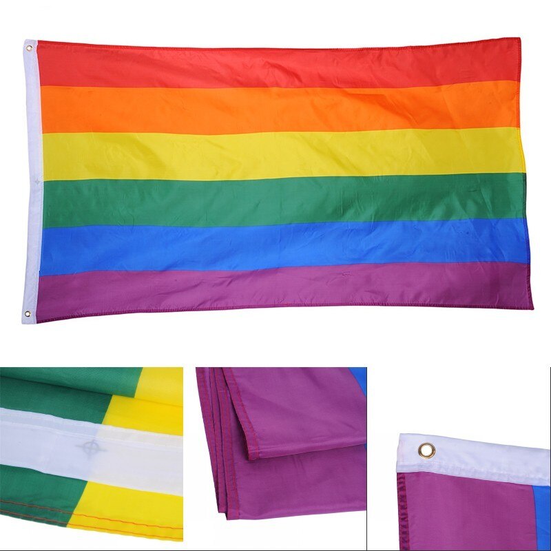 Gökkuşağı bayrağı renkli gökkuşağı barış bayrakları Polyester lezbiyen eşcinsel Parade bayrakları afiş LGBT Pride LGBT bayrak ev dekorasyon 3 boyutları