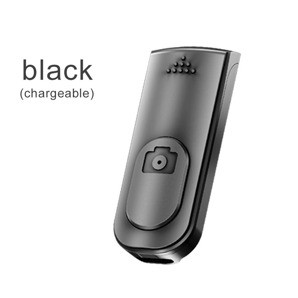 Télécommande sans fil Bluetooth, bouton de retardateur, contrôleur Rechargeable, bâton de caméra, obturateur, libération de Selfie pour ios et Android: Black