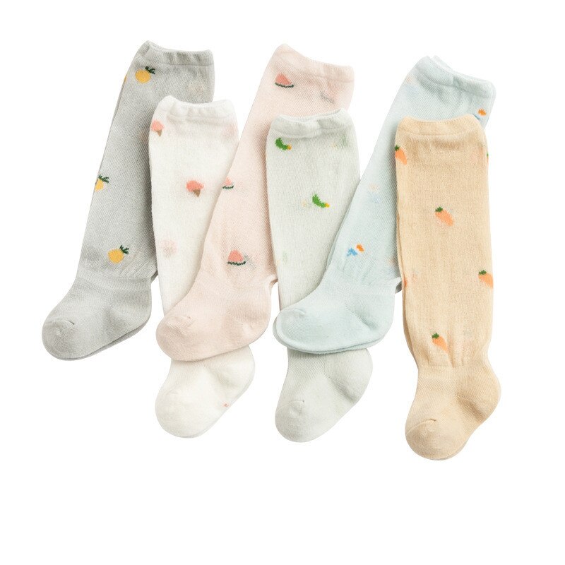 Spring Summer Baby Girl Cotton Socks Mesh Cartoon Girls Princess Socks Soft Kids Accessories High Knee Toddler Socks