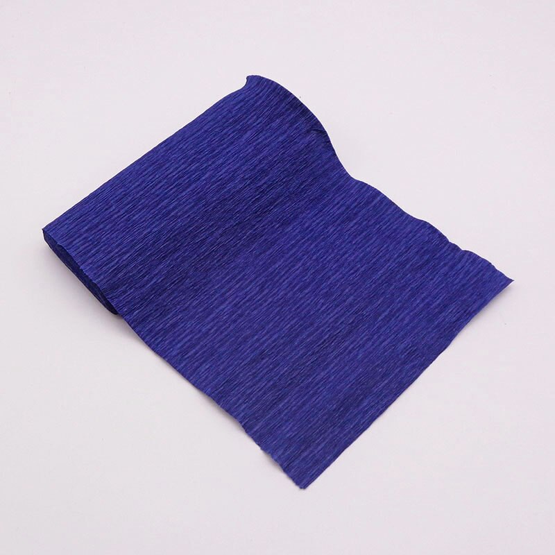 15*250cm Decorative Origami Crinkled Crepe Paper Craft DIY Flower Make Wrapping Fold Scrapbooking Party Backdrop Decoration: Royal Blue