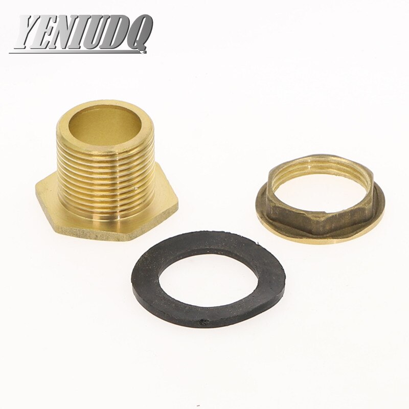 Adaptador para tanque de peixes, 1/4 ", fio masculino, tubo de latão, chave solta, encaixe, porca de encaixe, água conector de cobre para juntor do tanque
