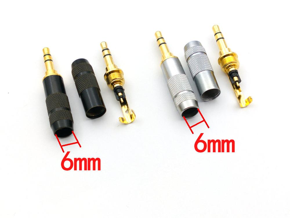 2PCS Stereo 3.5mm 3 Pole Repair Headphone Jack Plug Cable CONNECTOR