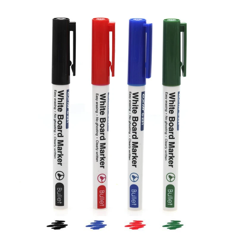 4 stks/set Whiteboard Marker Pennen Schoolbord Pennen 4 kleuren Uitwisbare White Board Markers School Klas Kantoorbenodigdheden Leveringen