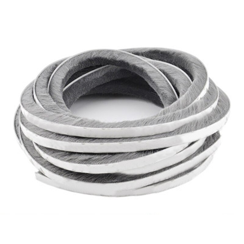 1* Excluder Brush Tape 5 Meter Draught Excluder Brush Window Door Seal Tape Adhesive Home Decor Window Door Seal Draught Exclude