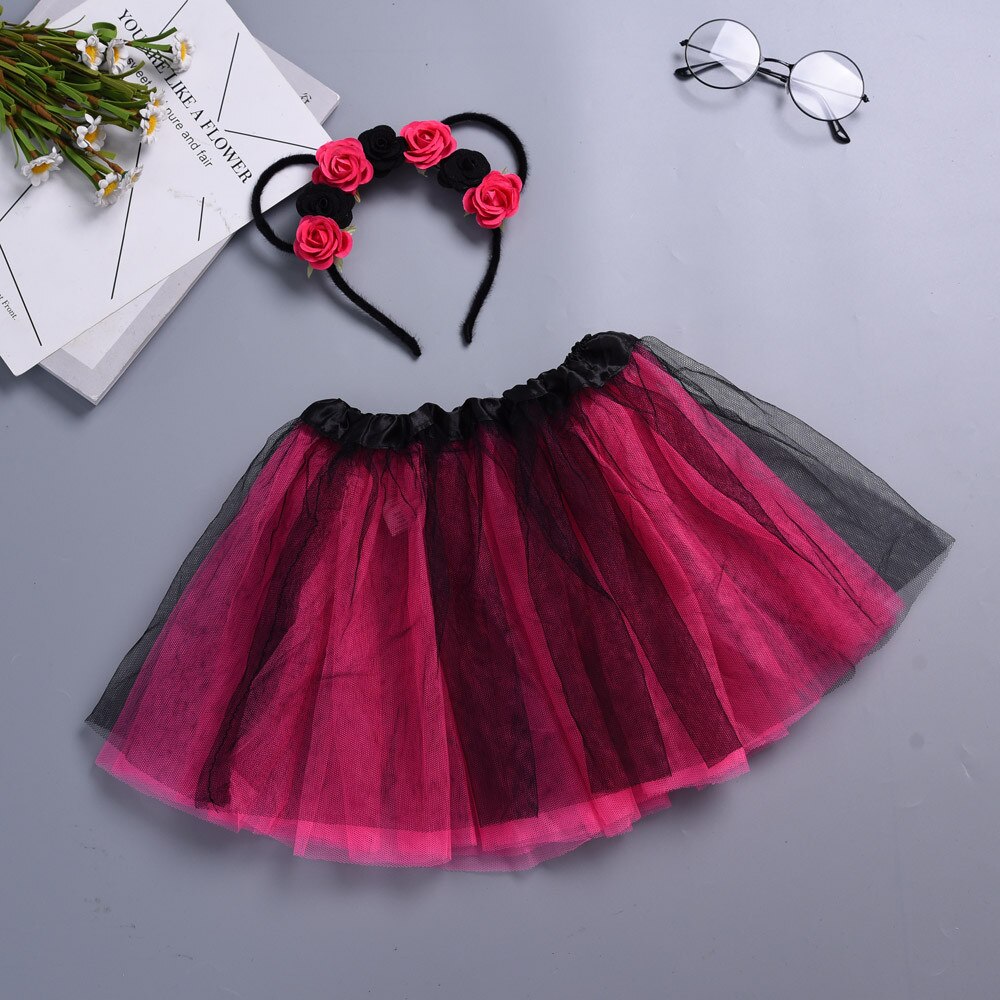 Christmas Girls Kids Toddler Tutu Skirt Party Dance Ballet Baby Costume princess Skirt Hair Hoop Set Girl clothes 30#