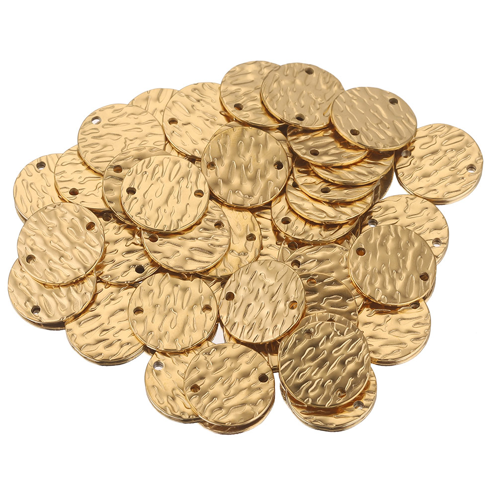 Connettori per orecchini con ciondoli placcati in oro con struttura a doppio foro in acciaio inossidabile da 20 pezzi per la creazione di gioielli tutto'ingrosso