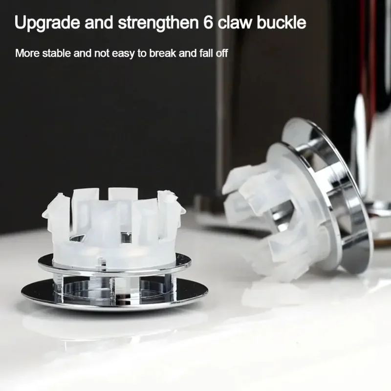 Waschbecken Überlauf Abdeckungen trimmen Ring Kappe Küche Badezimmer Waschbecken Badewanne Runde Doppel Schicht Ersatz See Abdeckung Für 22mm-24mm See