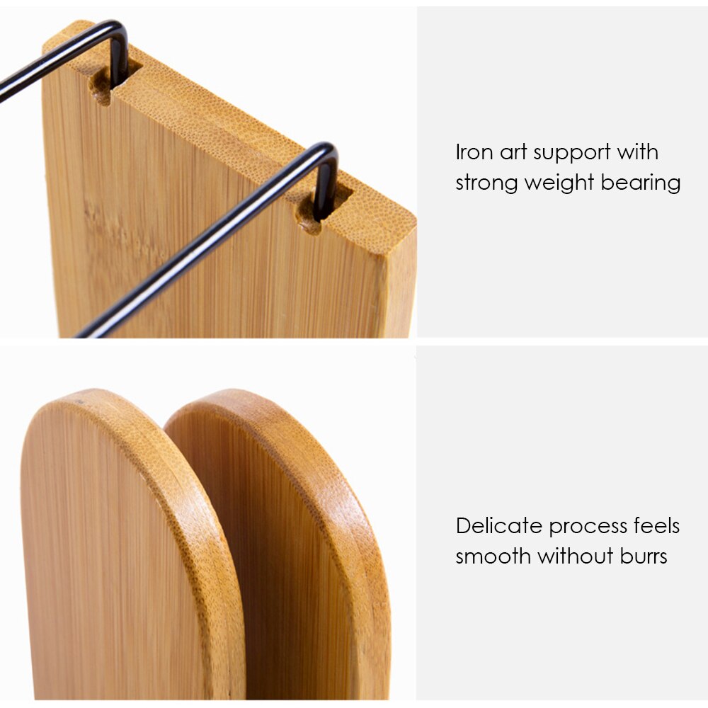 Bamboo Book Rack Books Holder Bookend Wall Shelves Book Storage Floating Shelf for Book