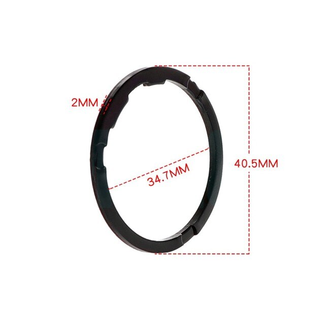 MTB rower rowkowane piasty podkładka 1.0 1.5 1.85 2.0 2.18 2.35 2.5MM dolny wspornik dystansowe stopu aluminium uszczelka koła zamachowego akcesoria: czarny 1.8MM