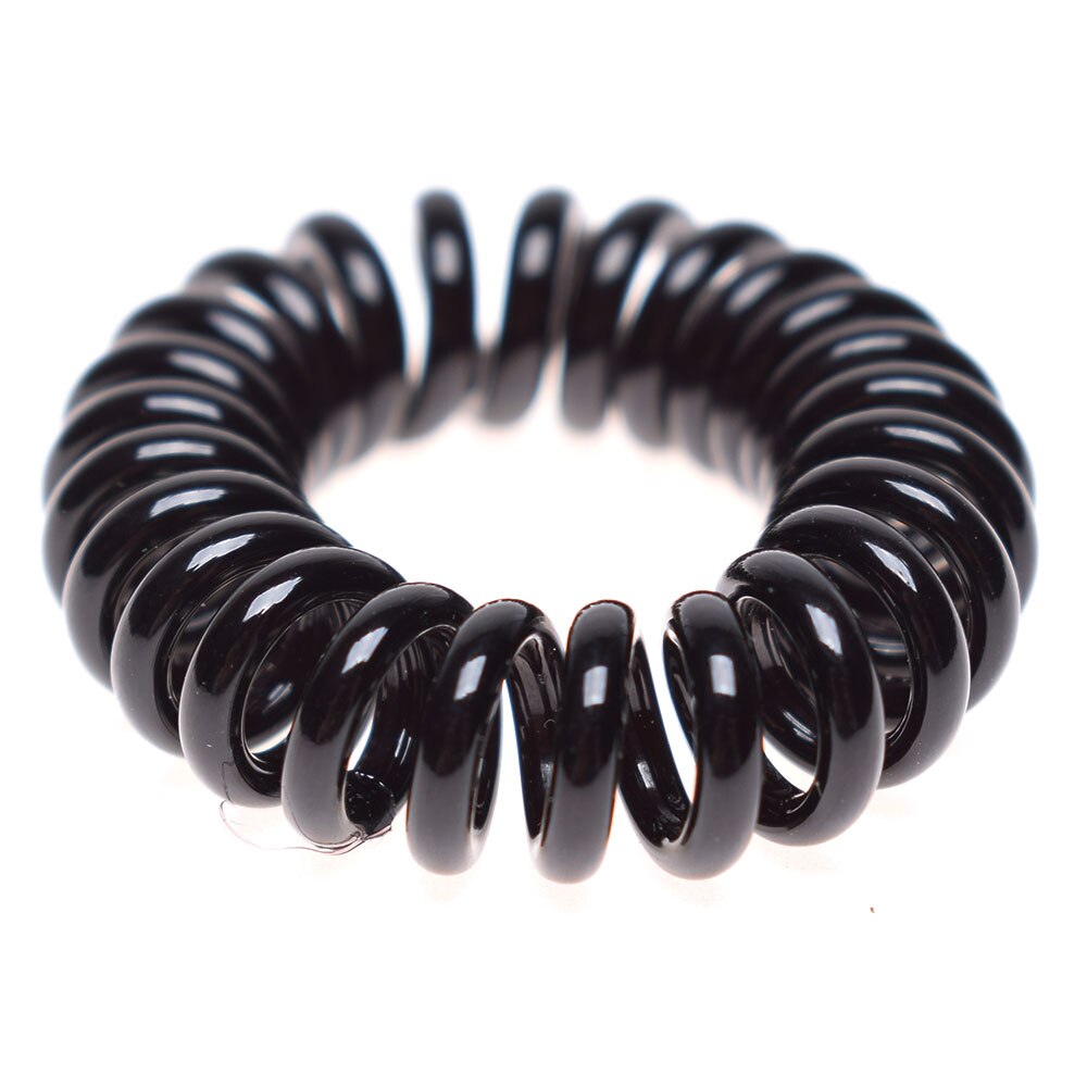 5PCS Linha De Fio De Telefone Preto Laços Elásticos Para O Cabelo Scrunchy, faixa de Borracha de Goma Para O Cabelo Acessórios de Cabelo Corda De Borracha primavera