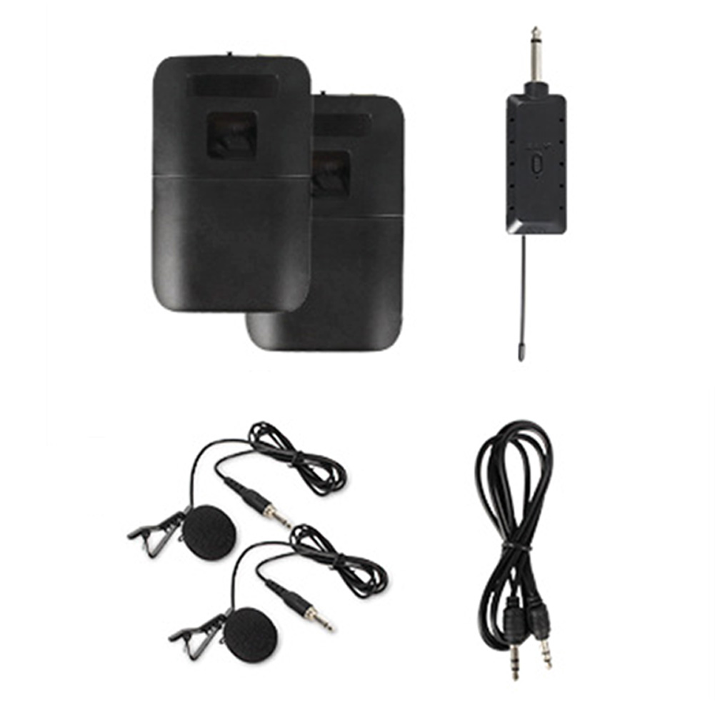 Wireless Microphone LED Screen HD Sound Universal Stable Signal Transmitter Receiver Public Speaking Headset Collar Clip Show