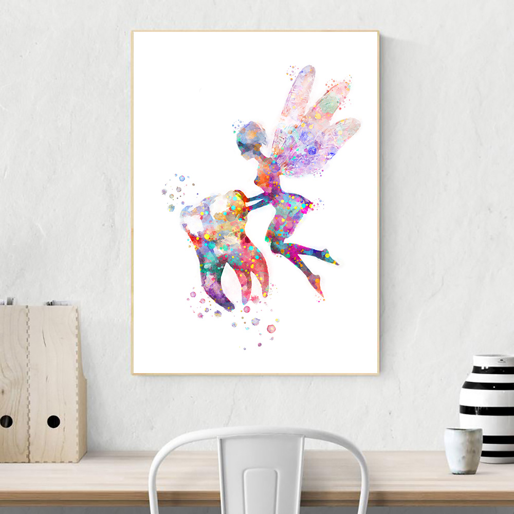 Dent aquarelle affiche dent fée impression peinture dentaire hygiéniste Art affiche dents anatomie stomatologie photos clinique décor