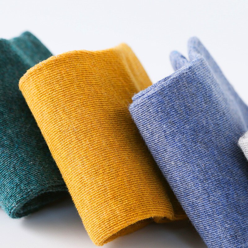 Lot 36-44 10 paires de chaussettes unisexes pour homme et femme, en coton respirant, couleurs unies, décontractées, pour le printemps, l'été et l'automne