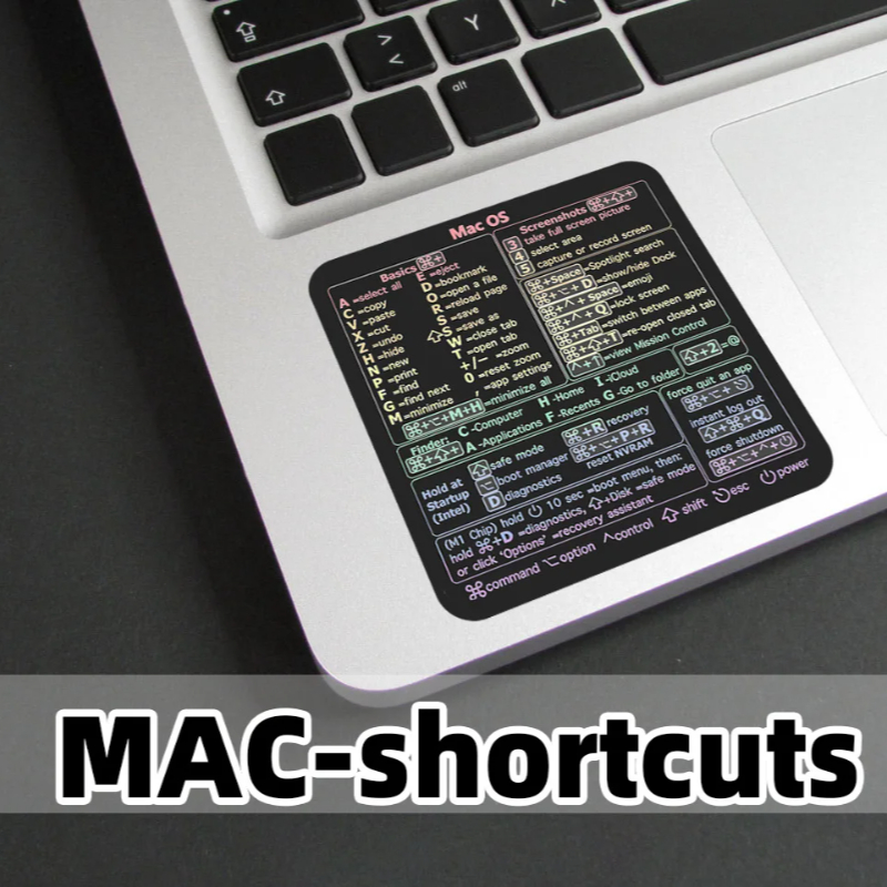 Keyboard Shortcut Stickers for Word Excel Windows/MAC/OS Letter Graphic Laptop Protective Sticker