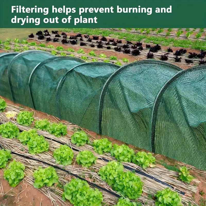 Túnel de invernadero para jardín al aire libre, cubierta de red para sombra, aros de campana portátiles para jardín, patio, granja, cultivo de plantas vegetales