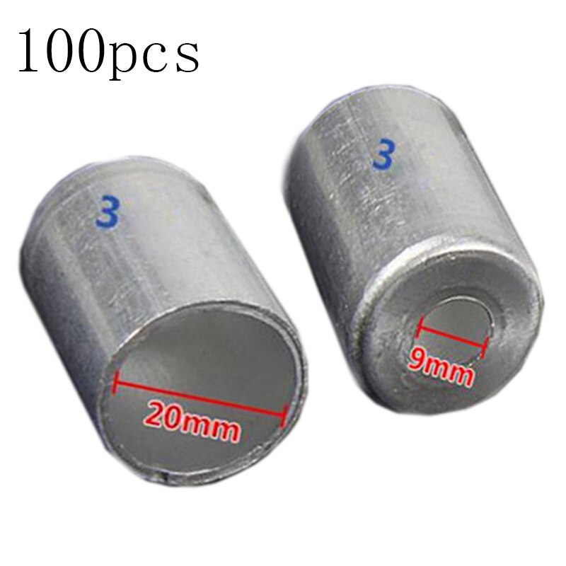 Für Auto A/C Klimaanlage Standard/Reduziert Barriere Kältemittel Schlauch Aluminium crimpen Zwinge 100Stck 3/8'' 1/2'' 5/8'' 3/4'': R12 20MM 100Stck 