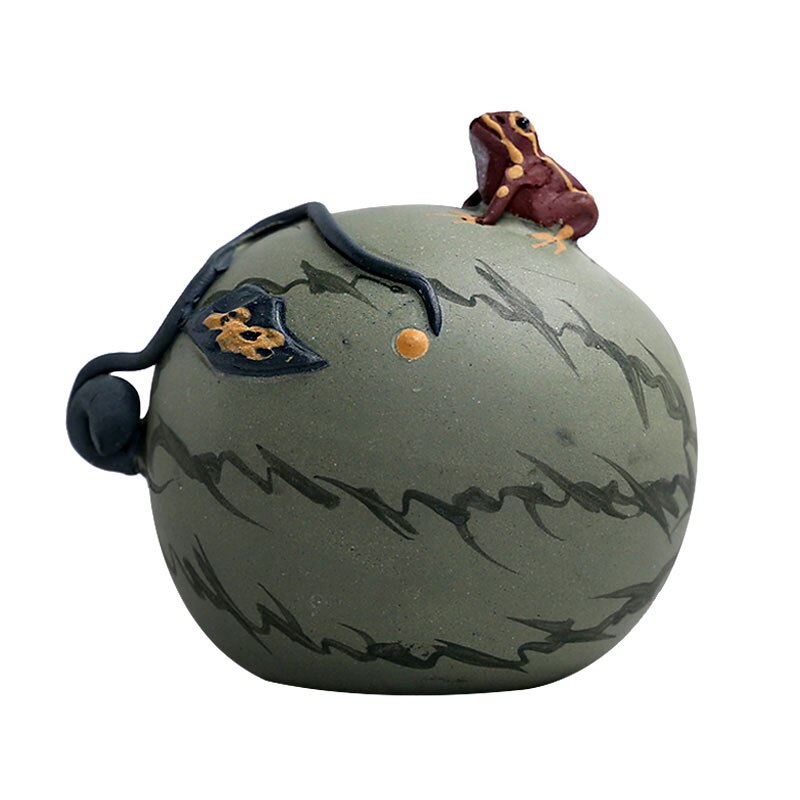 Ceramic Frog Tea Pet Cute Tea Set Ornaments Tea Set Accessories Spray Water Frog Tea Pet Heat Expansion Andcontraction Principle