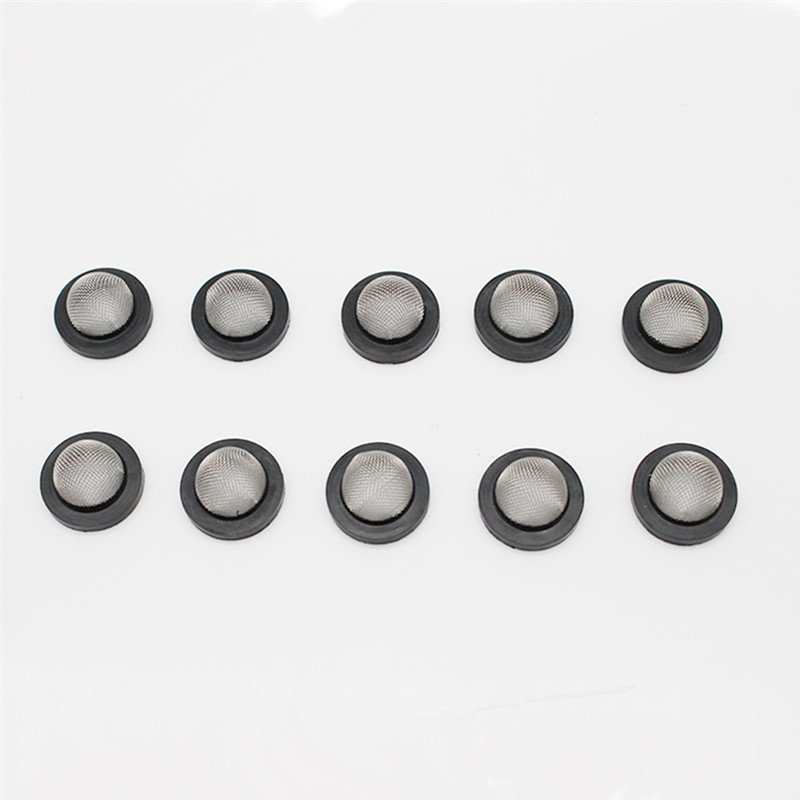 1/2" Garden Hose Silicone Shower Filter Rubber Stainless Steel Screen Washers: Pack of 10pcs