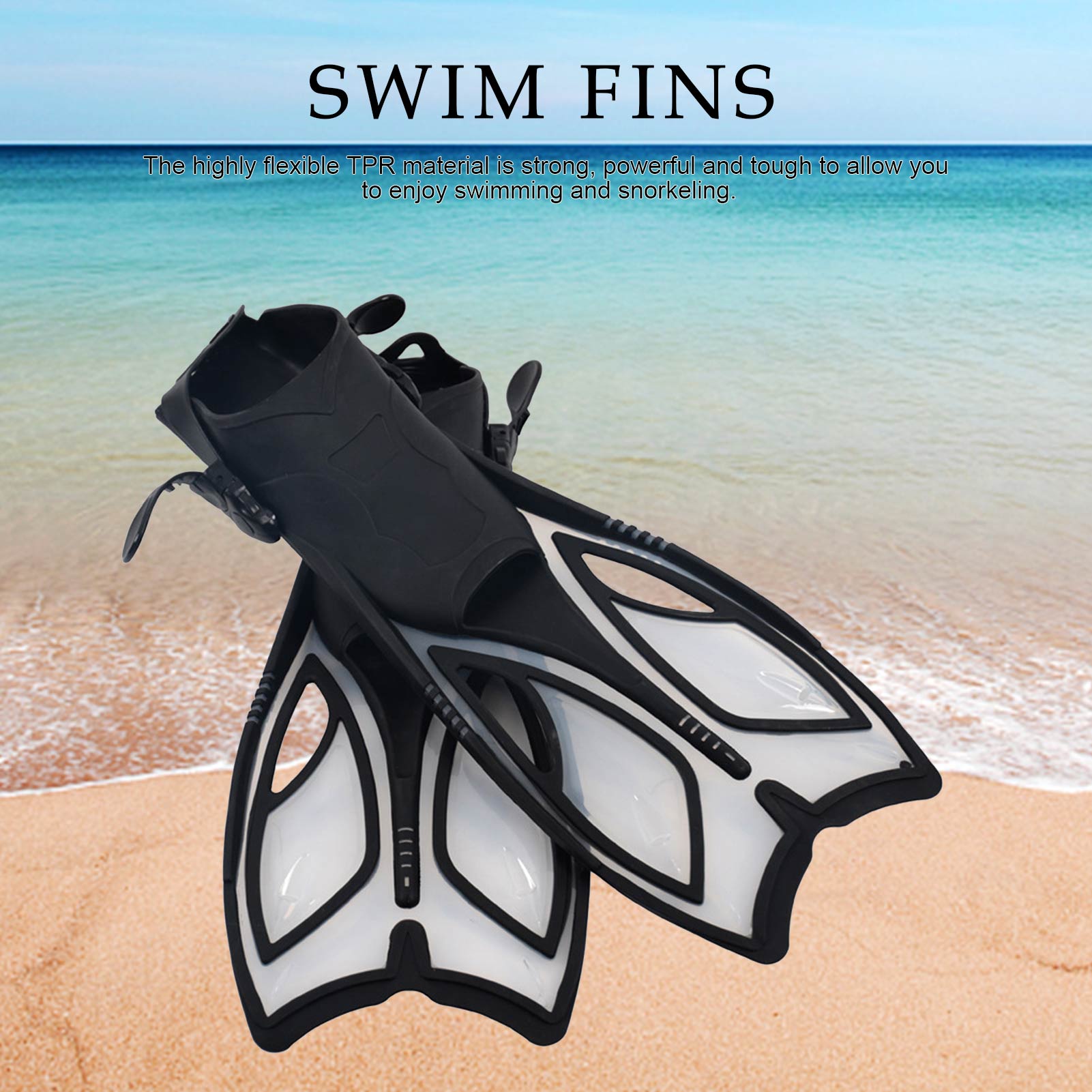 Snorkeling Diving Swim Fins Portable Adjustable Scuba Diving Flippers Snorkel Foot Flippers For Swiming Accessories