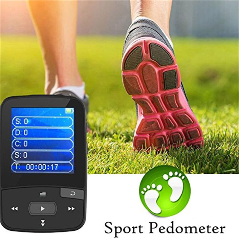 16 Gb Bluetooth MP4 Muziek Speler Met Clip Voor Sport Originele Chenfec C50 Draagbare Fm Radio Stappenteller + Gratis Sport armband