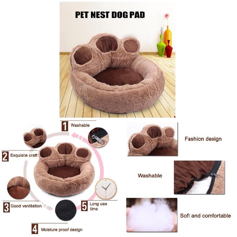 1Pc Pluche Poot Vorm Pet Sofa Huis Hond Nest Soft Warm Puppy Kitten Nest Thuis Bed Dierbenodigdheden Hond accessoires Cama Perro Hond