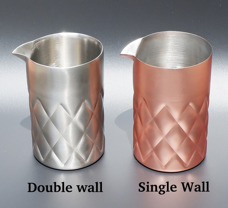 580ml Stirring Tin Cocktail Mixing Glass Double-walled and Vacuum Insulated For Temperature Consistency Bar Tool