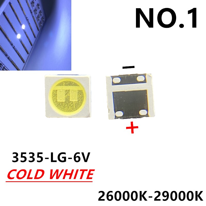 2000Pcs Lg Innotek Led Led Backlight 2W 6V 3535 Koel Wit Lcd Backlight Voor Tv Tv Toepassing 2-Chip: NO1