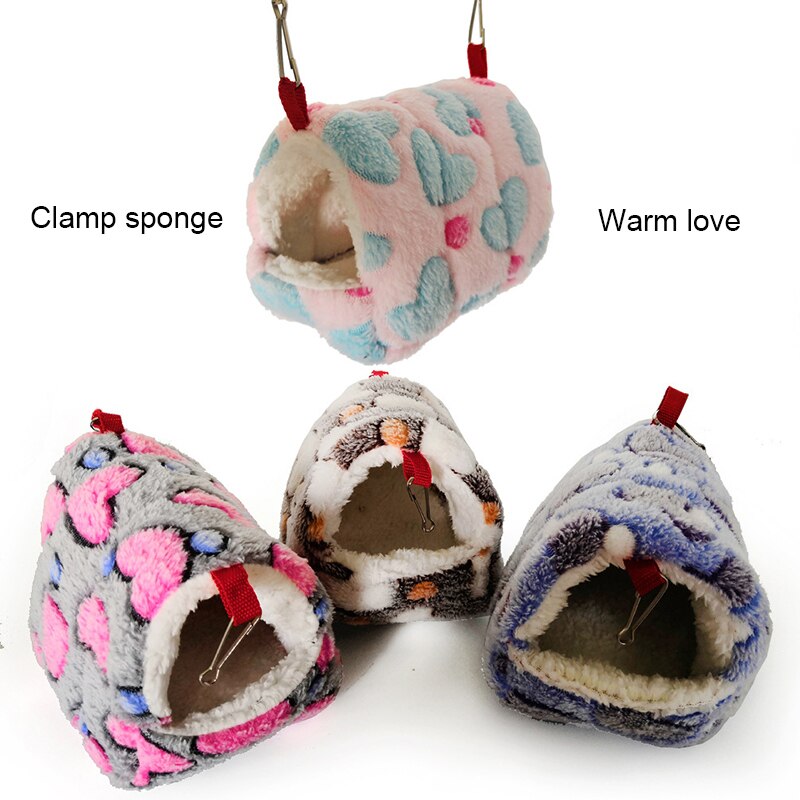 Cama de cobaya de lana suave para mascotas, nido de invierno para mascotas pequeñas, juguete para mascotas, jaula de hámster, casa, nido colgante productos de alfombrilla para perros