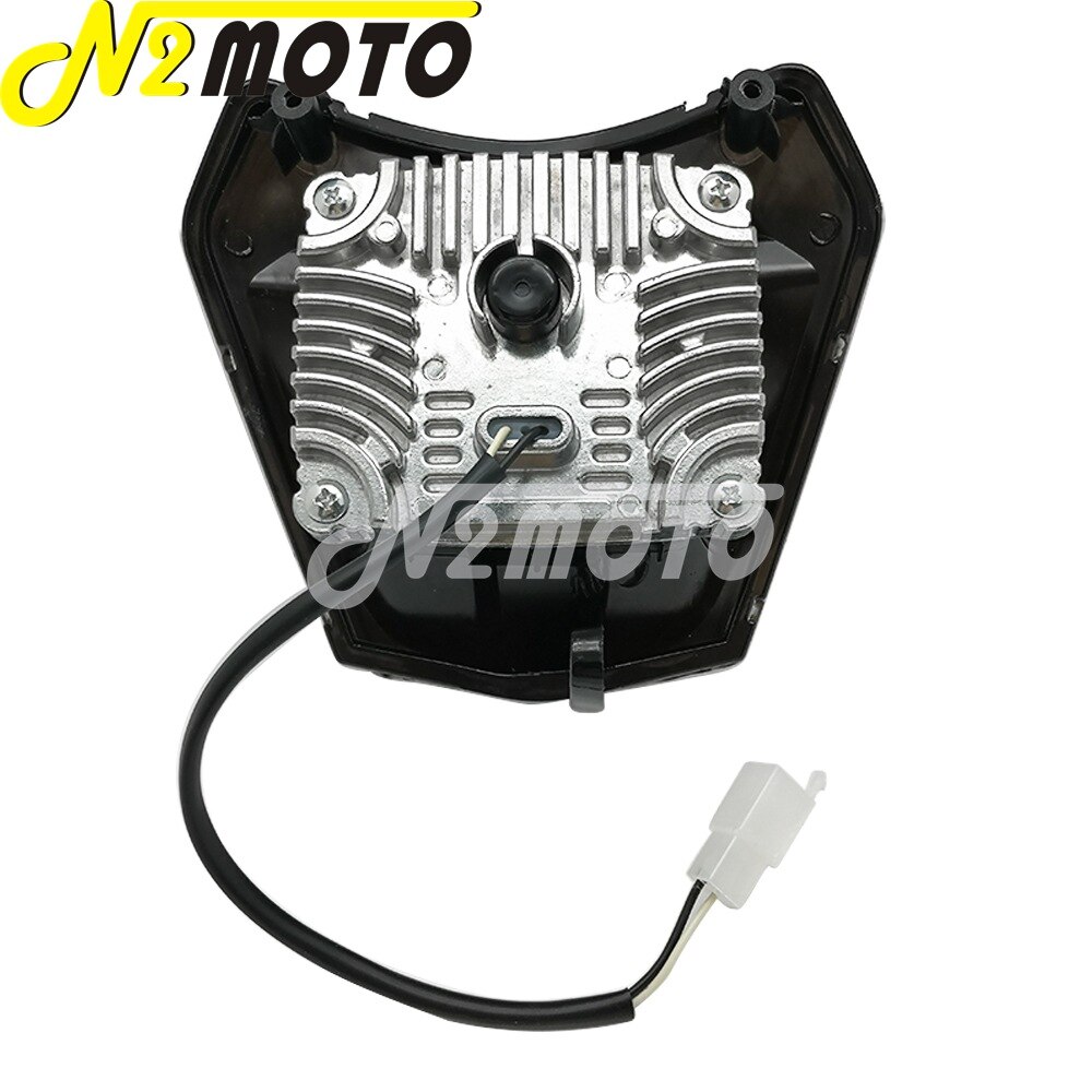 Led 12v 30w dual sport dirt naked bike headlight replacement emark  e8 front lampe head light assembly for ktm 250 300 450 six day