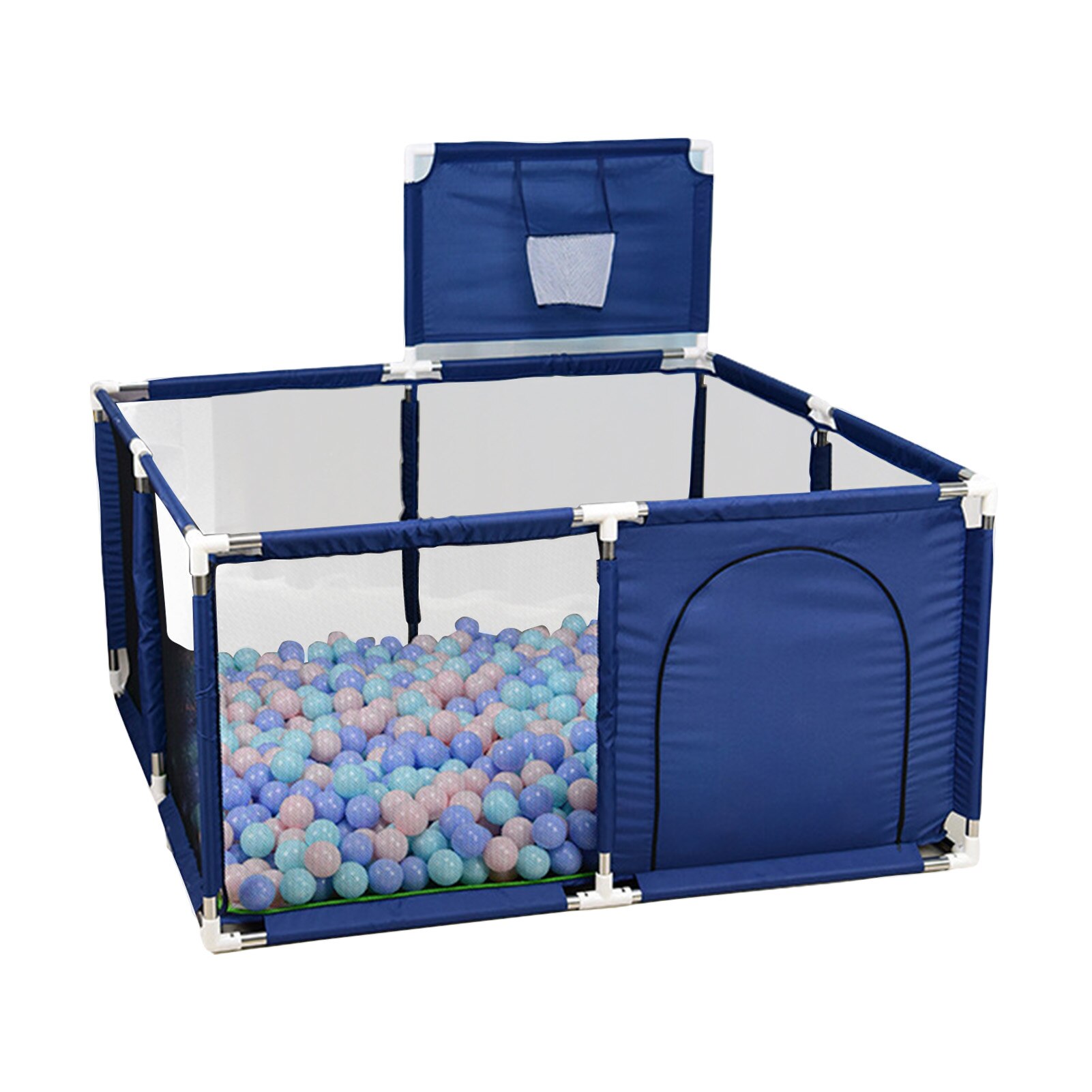 Corralito infantil con redes, valla para niños, parque infantil, barrera de seguridad: Dark Blue