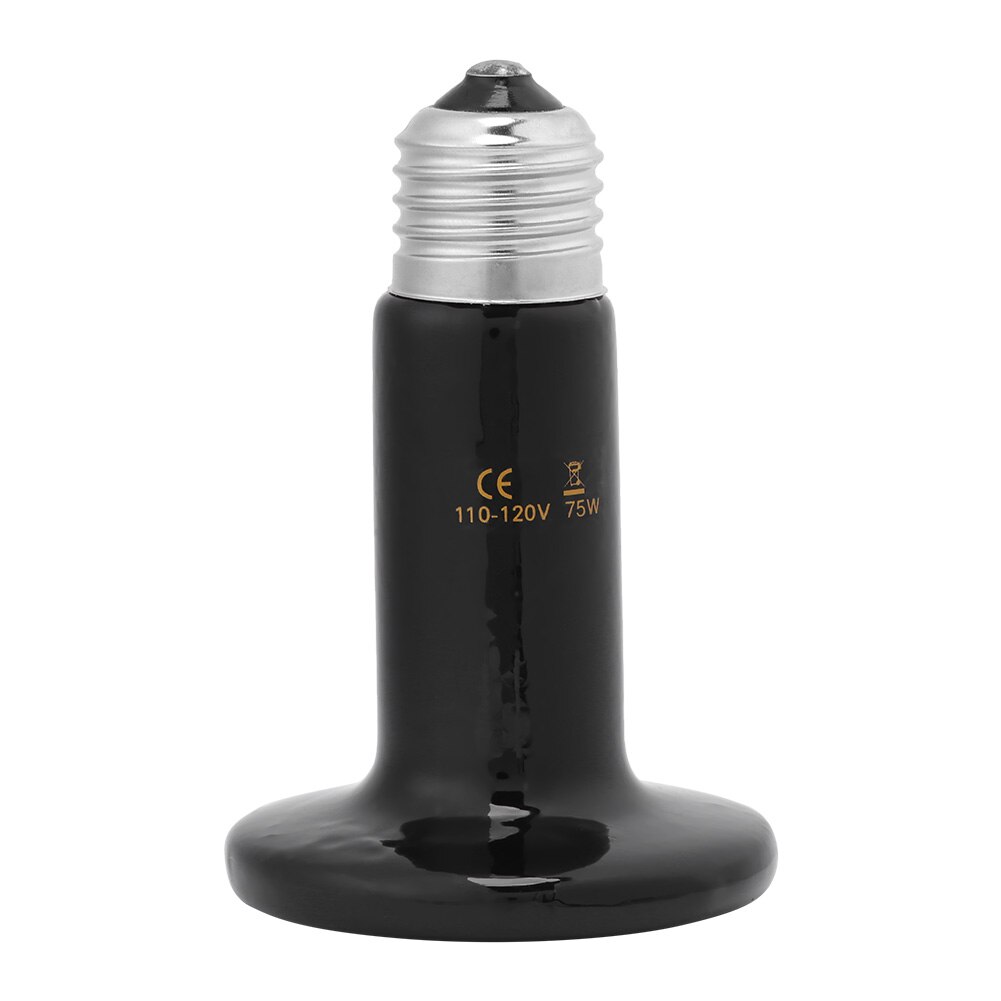 Heating Light Bulb 110V Infrared Emitter Heating Light Bulb Lamp Ceramic Heating Light Bulbs For Reptile Pet 100W: 75W