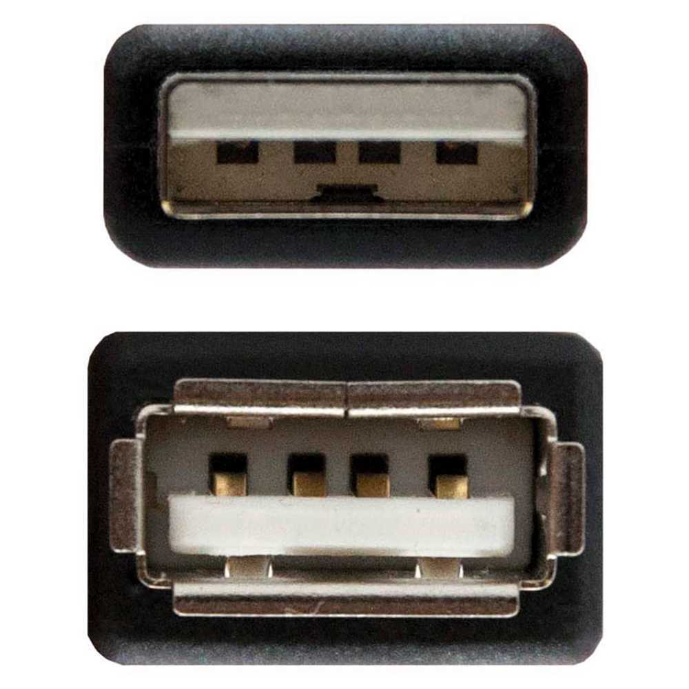 Nanokowalny 2.0 USB typu A kabel rozszerzenie męskie i żeńskie czarny 10.01.0203-BK przedłużacz ołowiu 1.8m do drukarki PC Laptop