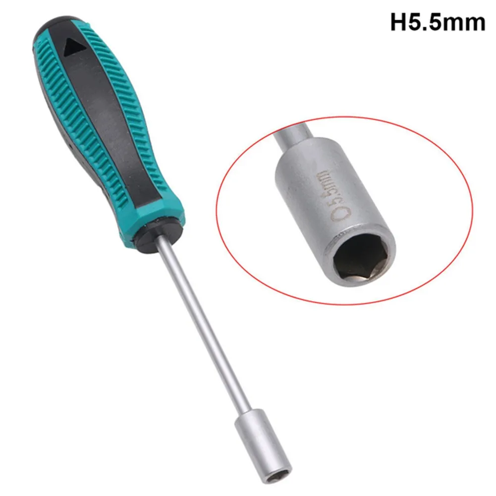 3/3.5/4/4.5/5/5.5/6mm Socket Schroevendraaier Stalen Dopsleutel inbussleutel Moer Driver Zeshoekige Schroevendraaier Reparatie Tools: green
