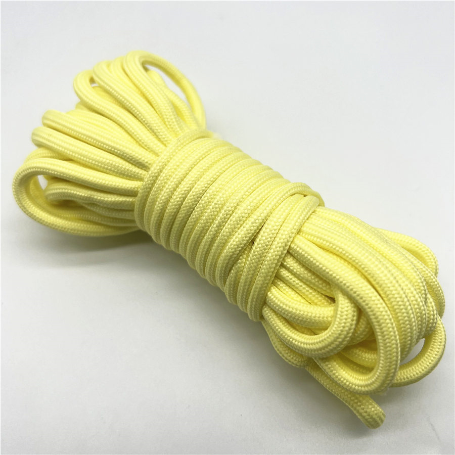1 pièces 5yards 6mm Paracord Parachute cordon lanière tente corde Guyline Mil Spec Type pour randonnée Camping: Laiton