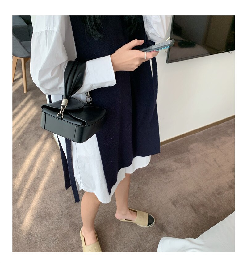 Netz rot hoch-Klasse Tasche Weibliche Kasten Platz Schlinge Tasche Neue Stil Französisch Nicht-Mainstream Schulter/crossbody-tasche