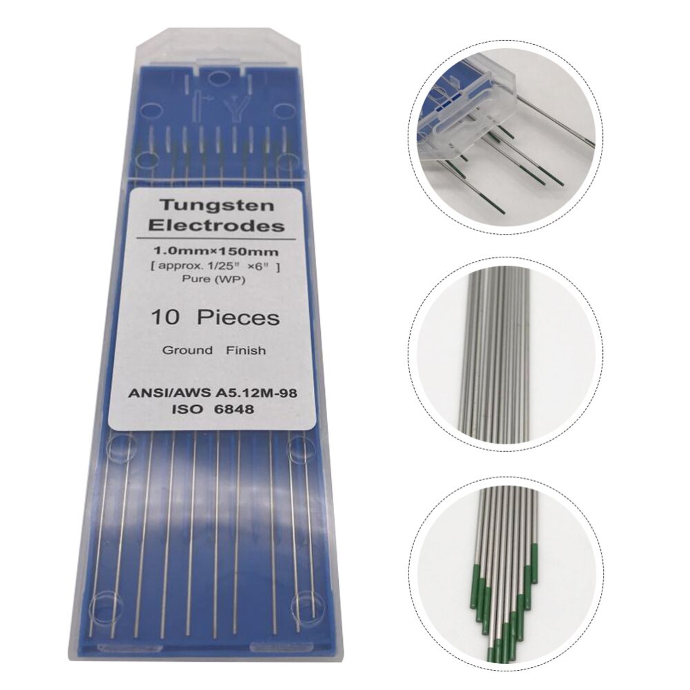 Electrodos de tungsteno duradero Ceriated WT20, electrodo de soldadura para soldadura TIG Arc MIG, 1 paquete: Silver 6
