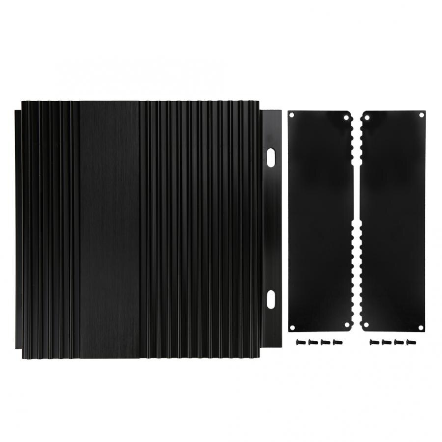 Aluminum Enclosure Case Project Box Brushed Black Enclosure Case DIY PCB Junction Heat Dissipation 41x168x150mm