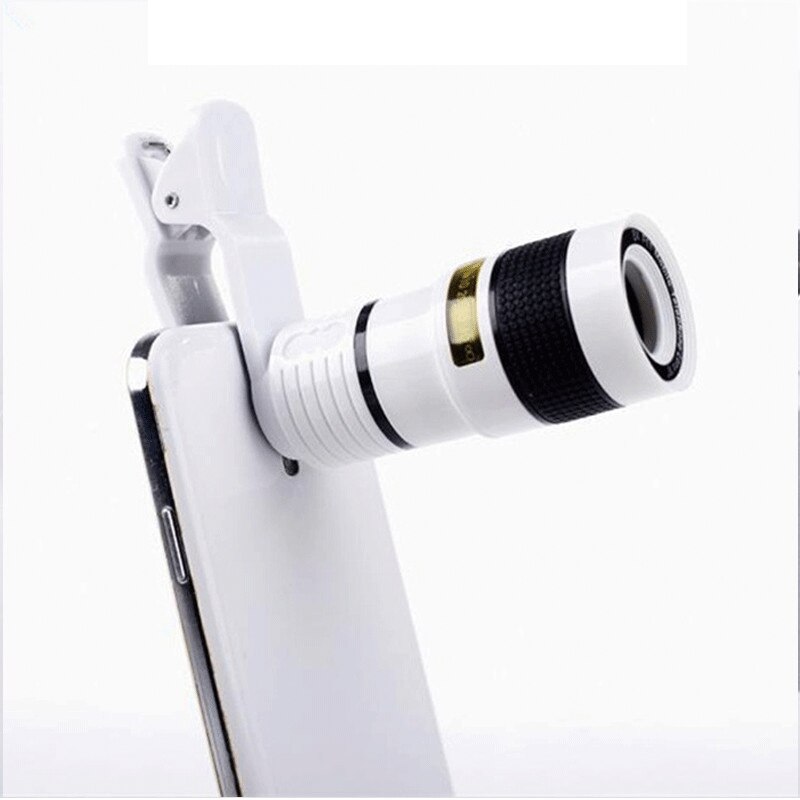 Matcheasy Universal 12X Zoom Telescope Lens Magnifier Clip on Binocular Photography for Cellphone SmartPhone Black Mobile Phone: White