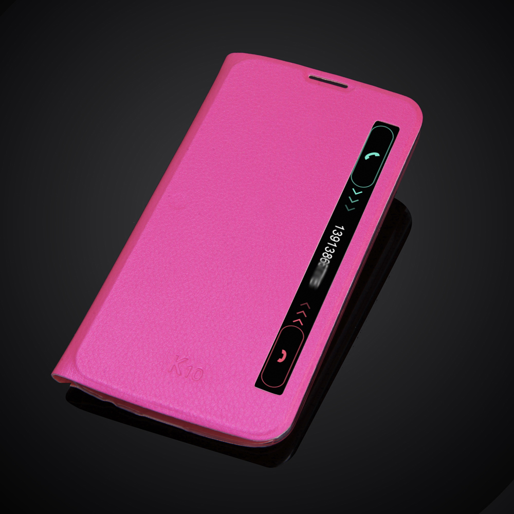 Funda Smart quick cover para LG K10 K410 K420N Auto sleep súper fino Funda de cuero con tapa: rose