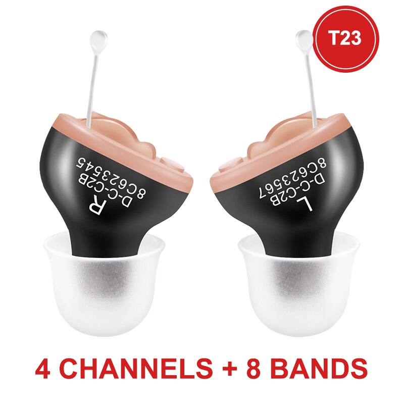 Digital Hearing Aids Invisible Hearing Aid Adjustable Tone Sound Amplifier Wireless Hearing Device audifonos para sordera: Black-Pair