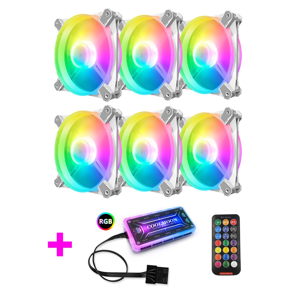 Pc Desktop Computer Case Fan Cooler 16 Rgb Led Computer Case Cooling Fan 12Cm Stille Chassis Koeler Radiator