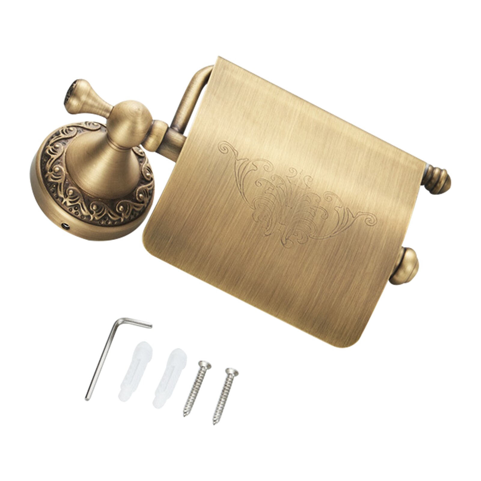 Zwart Toiletrolhouder Goud Brons Wit Chroom Retro Messing Badkamer Wc Tissue Papieren Handdoek Houder Antieke Wc Roll Plank