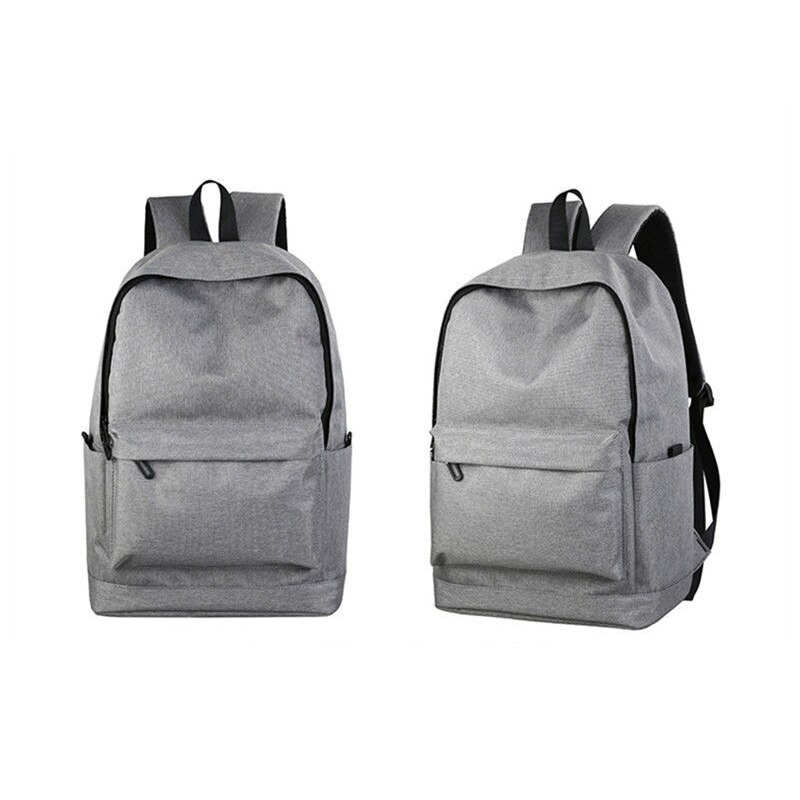 Large Men School Backpack for Teenage Boys University Student Backpack Nylon Black Casual Preppy Style: Gray