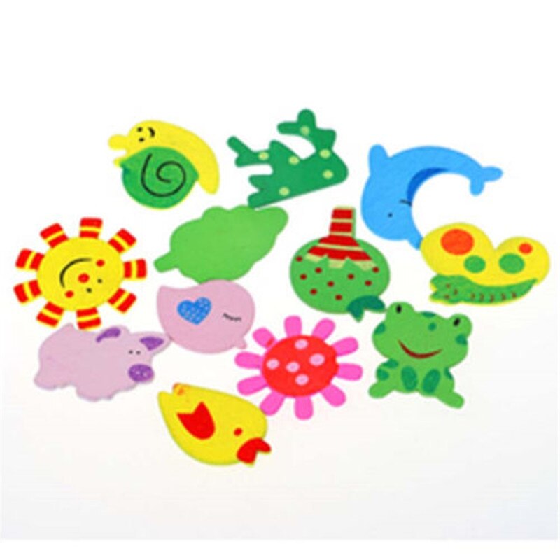 12 stks Set Magneten Goedkope Baby Houten Cartoon Dier Leuke Magneet Eco Vriendelijke Koelkast Magneten