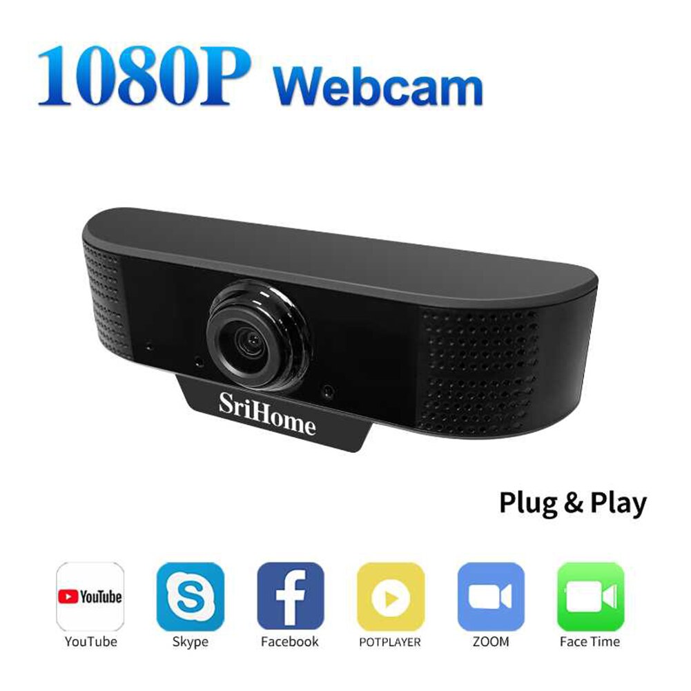 Mini Webcam Full Hd 1080 P Usb Camera Webcamera Autofocus 1920*1080 Webcam Voor Computer Met Microfoon voor Os Windows10/8