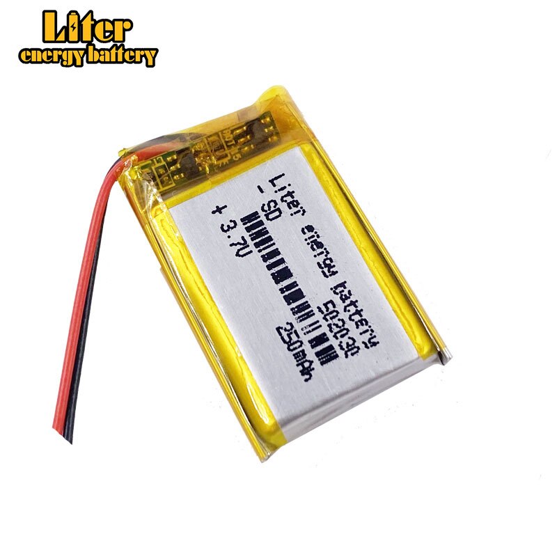 502030 3.7V 250 mah lithium-ion polymer battery goods of CE FCC ROHS certification authority