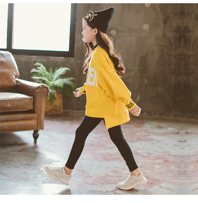 Mode Sweatshirts voor Kinderen Meisjes Herfst Top 5 6 8 10 12 13 Jaar Kinderen Casual Kleding