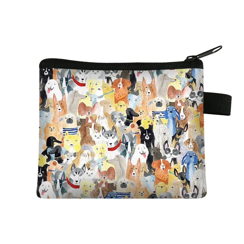 Simpatico gattino gatti/cuccioli stampa portamonete per adolescenti borse da scuola per bambini bambini donne per viaggio borsa portamonete d'argento portatile: lqbxchongwu08