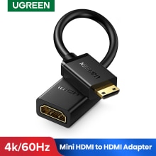 Ugreen mini adaptador hdmi para hdmi, cabo adaptador 4k compatível com raspberry pi zerow camcorder laptop hdmi mini adaptador, mini adaptador