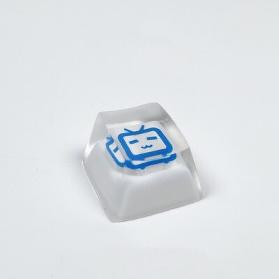 1pc handmade resin keycap for MX switches mechanical keyboard personality backlit keycaps for bilibili: clear